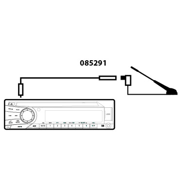 Phonocar Antennen-Adapter Kabel ISO DIN 20 cm | 085291