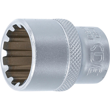BGS Steckschlüssel-Einsatz Gear Lock | Antrieb Innenvierkant 12,5 mm (1/2"""") | SW 21 mm | 10221