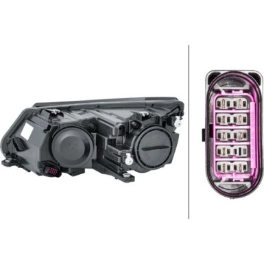 Scheinwerfer R H7/H15 +MOT +TGFL HELLA PQ | VW TIGUAN 6,11-1,16 | 1EL 010 749-221