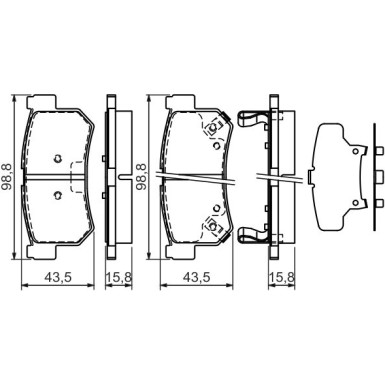 Bremsklötze | SSANGYONG Kyron,Rexton | 0 986 494 237