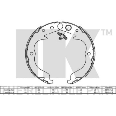 2719757 Bremsbackensatz