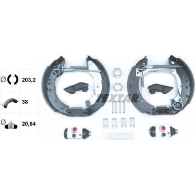 Satz Bremsbacken Citroen C3 1.6 16V Hdi (90, 109Km) 05/10- (203X38mm) Shoe Kit Pro 84059801 Satz Bremsbacken Citroen C3 1.6 16V Hdi (90, 109Km) 05/10- (203X38mm) Shoe Kit Pro 84059801