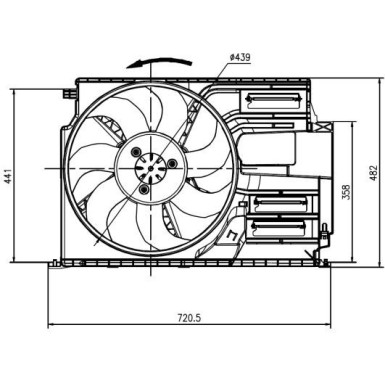NRF Lüfter, Motorkühlung 47922