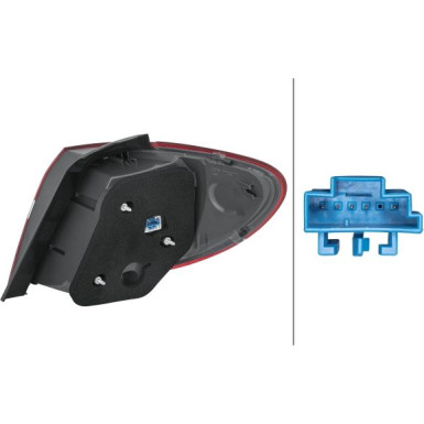 HECKLEUCHTE HELLA | MERCEDES B-KLASSE W246 11-18 | 2SD 354 873-051 HECKLEUCHTE HELLA | MERCEDES B-KLASSE W246 11-18 | 2SD 354 873-051