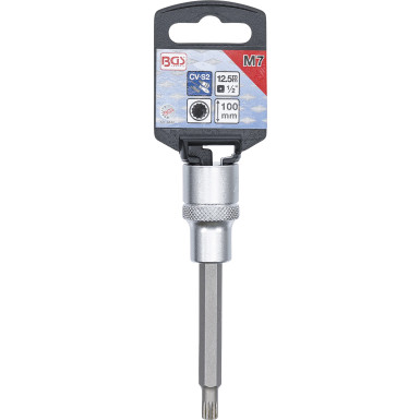 BGS Bit-Einsatz | Länge 100 mm | Antrieb Innenvierkant 12,5 mm (1/2"""") | Innenvielzahn (für XZN) M7 | 4432