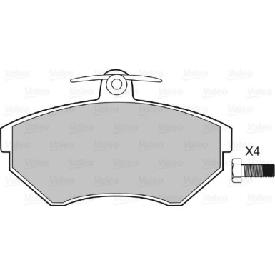 VALEO Bremsbeläge 598330