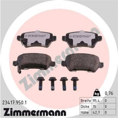 ZIMMERMANN Bremsbeläge 23417.950.1