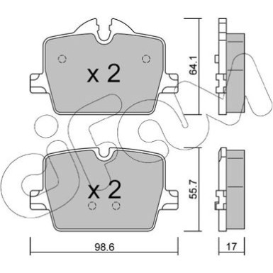 CIFAM Bremsbelagsatz, Scheibenbremse | 822-1265-0