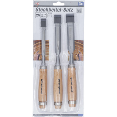 BGS Stechbeitel-Satz 10 / 16 / 20 mm 3-tlg BGS Do it yourself 50240