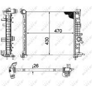 Kühler, Motorkühlung | NRF58476 Kühler, Motorkühlung | NRF58476