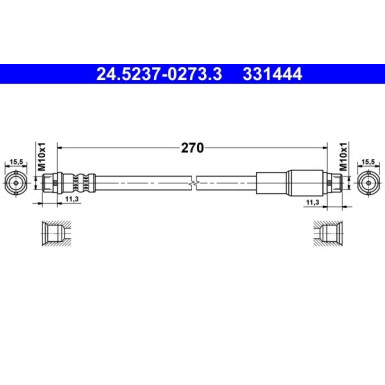 Bremsschlauch | 24.5237-0273.3
