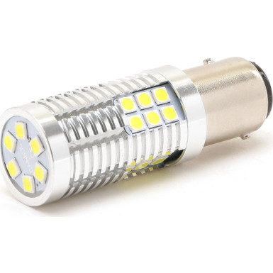 LED Metalsockel P21/5W Bay15d 30x3030 SMD Weiß 100 % Canbus Inside
