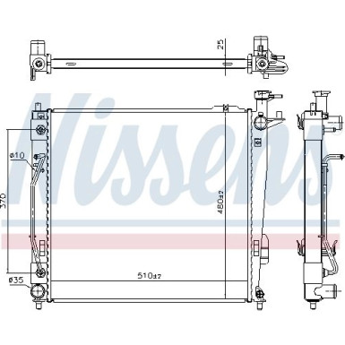 Wasserkühler PKW | Hyundai Santa Fe 10 | 675046