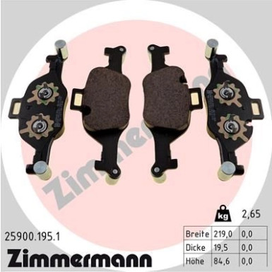 ZIMMERMANN Bremsbelagsatz, Scheibenbremse ZIMMERMANN Bremsbelagsatz, Scheibenbremse