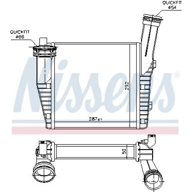 Ladeluftkühler PKW VW TOUAREG 3.0 TDI 02 FIRST FIT 96611