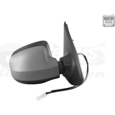 Außenspiegel Dacia Sandero konvex, grundiert +Temp. OE 963014492R + HAGUS 1507808