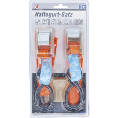 BGS Haltegurt-Satz 2 m x 25 mm 2-tlg BGS Do it yourself 3600