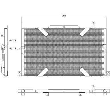 NRF Kondensator, Klimaanlage 350489 EASY FIT