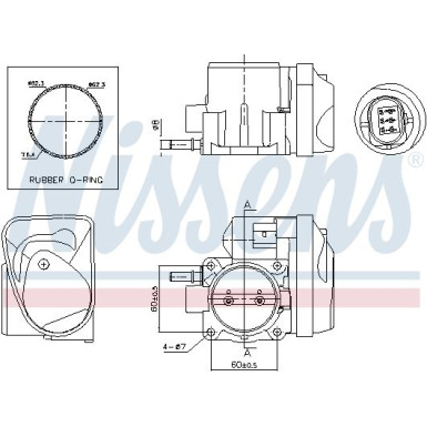 NISSENS Drosselklappenstutzen 955005 FIRST FIT