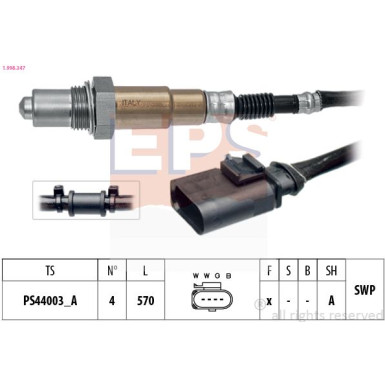 Lambdasonde Made in Italy - OE Equivalent 1.998.347