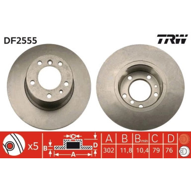BREMSSCHEIBE BMW P. E34 87-95 | DF2555