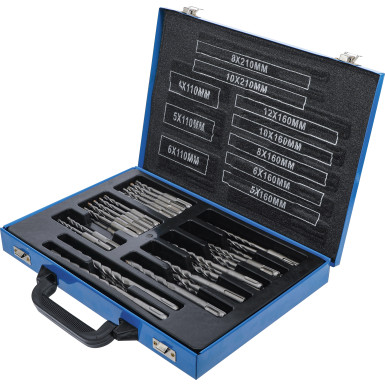 BGS Hammer-Bohrer-Satz | SDS-Schaft, Hartmetallspitze | 4 - 12 mm | 56-tlg | 7894