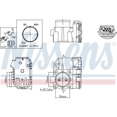 NISSENS Drosselklappenstutzen 955075 FIRST FIT NISSENS Drosselklappenstutzen 955075 FIRST FIT