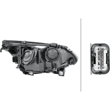 Scheinwerfer L H7/H7/H6W +MOT HELLA PQ | BMW 5ER E60/61 3,07-10,10 | 1EL 009 449-011