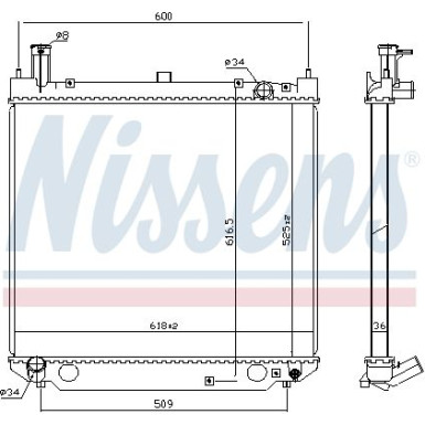 Wasserkühler PKW | TOYOTA HIACE 2,0 D 95 | 64858A