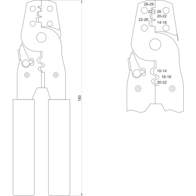YT-2256 Kabelschuhzange