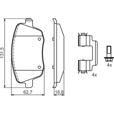 Bremsklötze | SEAT,SKODA,VW | 0 986 424 829