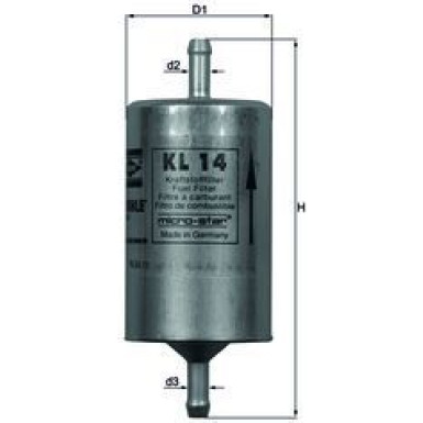 MAHLE Kraftstofffilter | KL 14