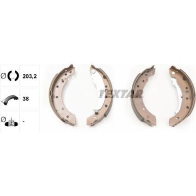 Bremsbacken Peugeot 206 98- Mit Abs 02- 203Mm | 91061800