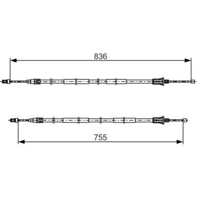 1 987 482 800 Seilzug, Feststellbremse 1 987 482 800 Seilzug, Feststellbremse