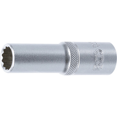 BGS Steckschlüssel-Einsatz Zwölfkant, tief | Antrieb Innenvierkant 12,5 mm (1/2"""") | SW 13 mm | 10681