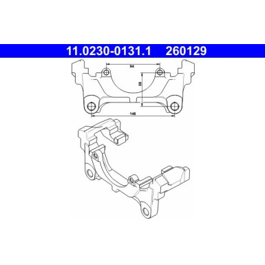 Halter, Bremssattel | 11.0230-0131.1