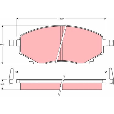 Bremsklötze VA | MAZDA MPV 96 | GDB1177