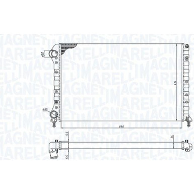 MAGNETI MARELLI Kühler, Motorkühlung 350213194400 MAGNETI MARELLI Kühler, Motorkühlung 350213194400