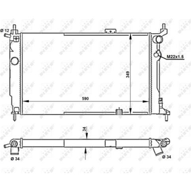 Kühler, Motorkühlung | 52204 Kühler, Motorkühlung | 52204
