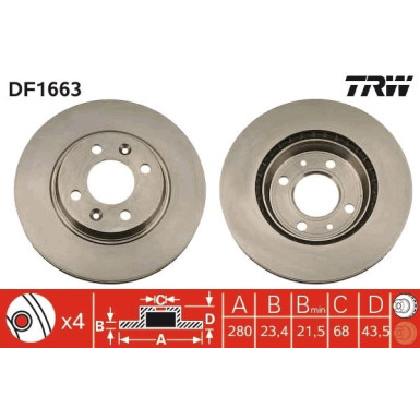 Bremsscheibe Saab S. 900/9000 | DF1663