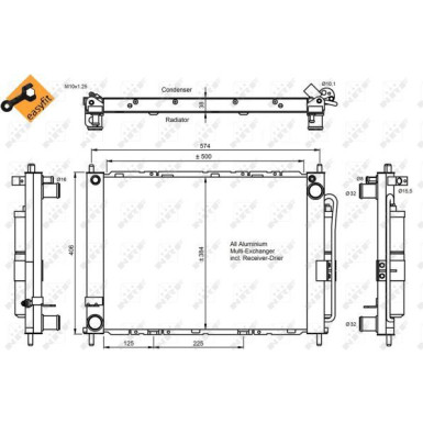 Kondensator, Klimaanlage EASY FIT 350057