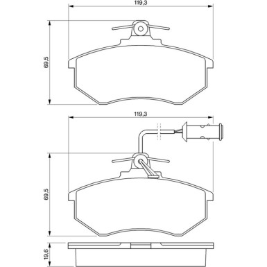 Bremsklötze | AUDI 100,200 | 0 986 466 693