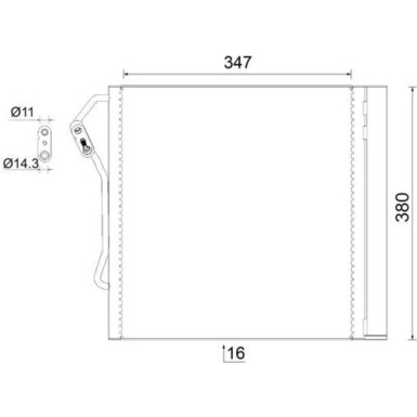 Kondensator, Klimaanlage BEHR AC 451 000S