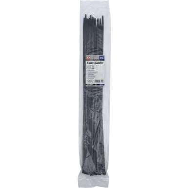 BGS Kabelbinder-Sortiment | schwarz | 7,6 x 500 mm | 20-tlg | 80879