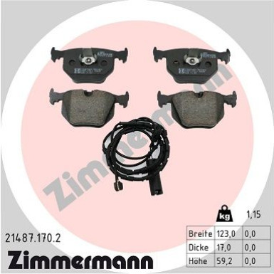 ZIMMERMANN Bremsbeläge ZIMMERMANN Bremsbeläge