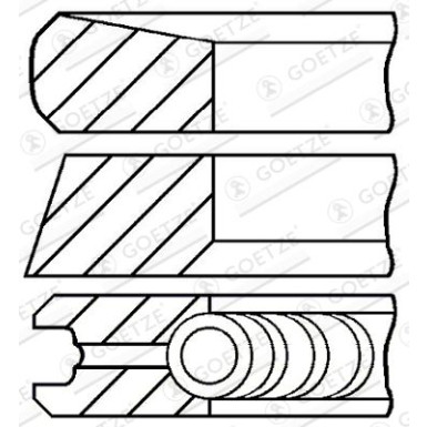 GOETZE ENGINE Kolbenring 08-422000-00