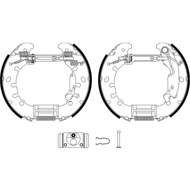 Satz Bremsbacken Fiat T. Punto / Grande Punto 2005 Shoe Kit Pro 84065301