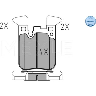 Bremsbelagsatz Bmw T. 1 F20/21 10-/3 F30-80 11-/4 F32 13 | 252502916