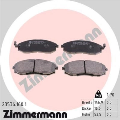 ZIMMERMANN Bremsbeläge ZIMMERMANN Bremsbeläge