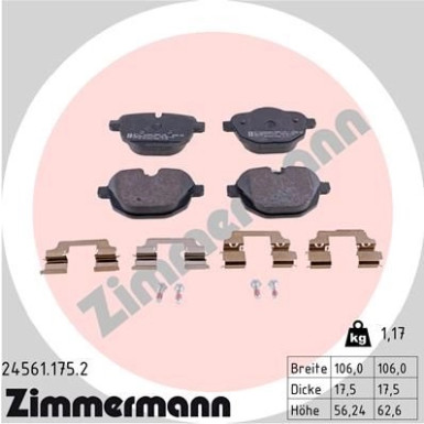 ZIMMERMANN Bremsbeläge ZIMMERMANN Bremsbeläge